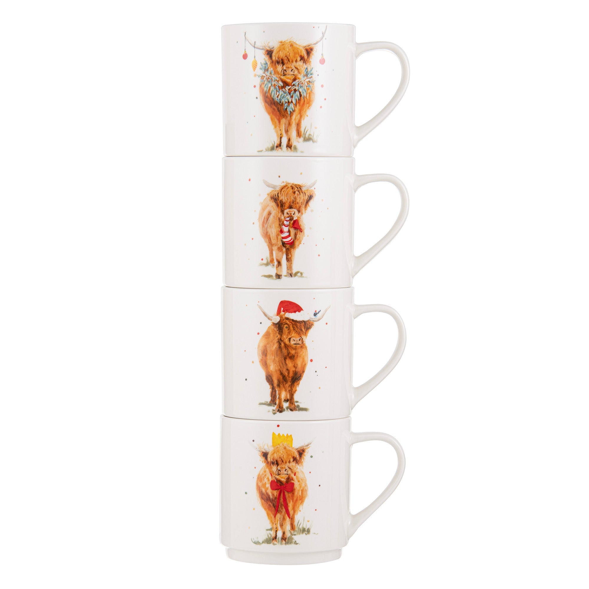 Ashdene Coo Christmas Stackable 4pk Mug