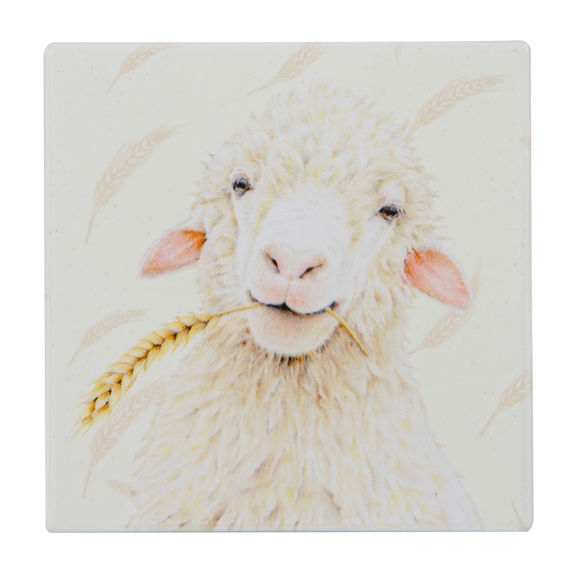 Ashdene Farmyard Faces Sheep Ceramic Coaster