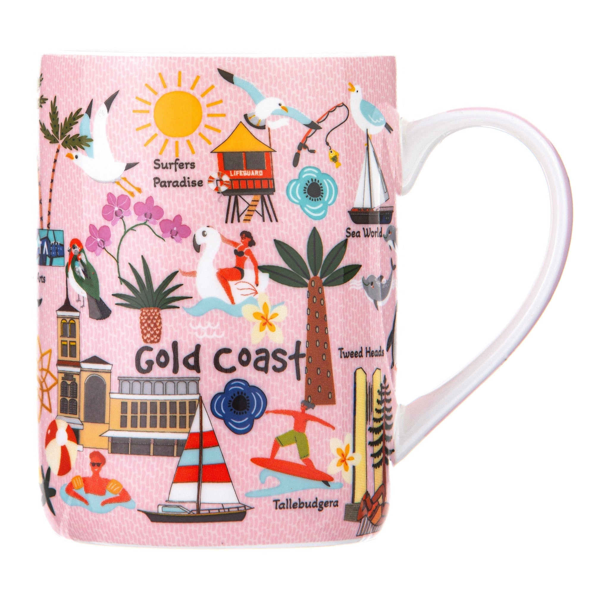 Ashdene Land Down Under Gold Coast Mug