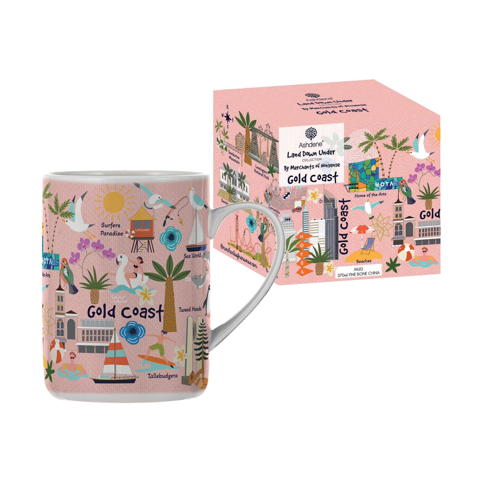 Ashdene Land Down Under Gold Coast Mug