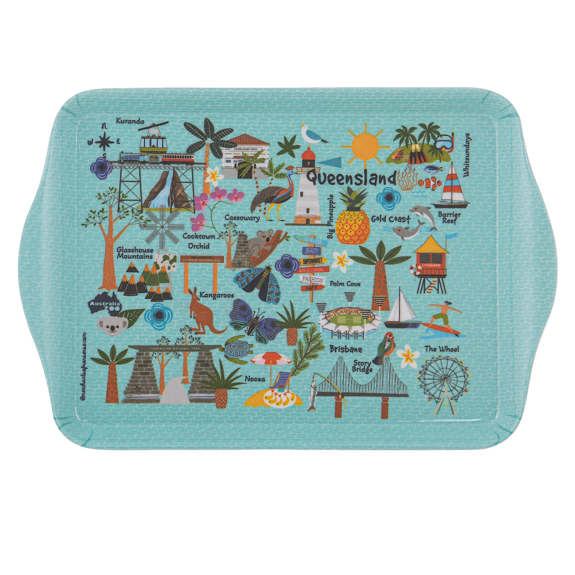 Ashdene Land Down Under QLD 2pk Scatter Tray