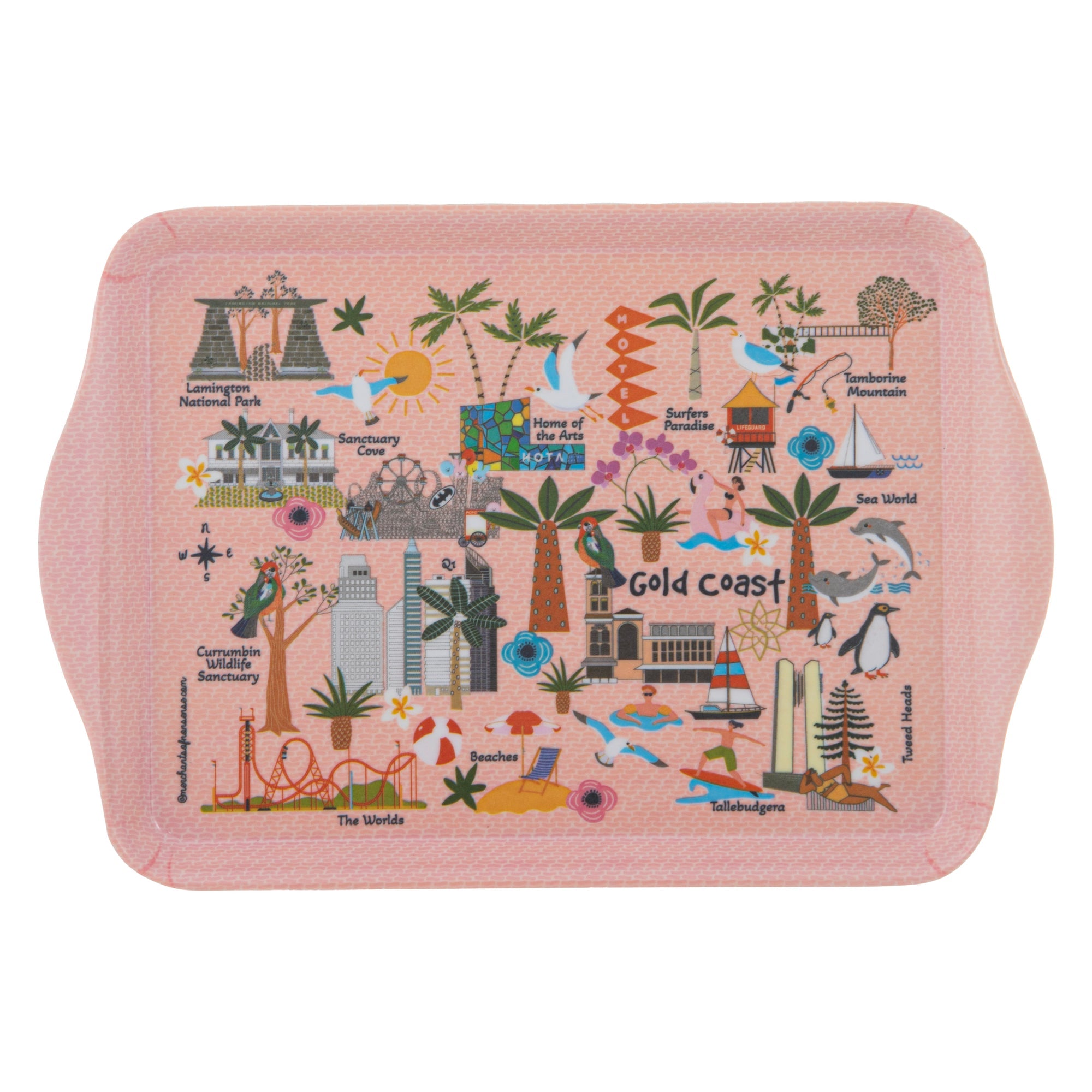 Ashdene Land Down Under Gold Coast 2pk Scatter Tray