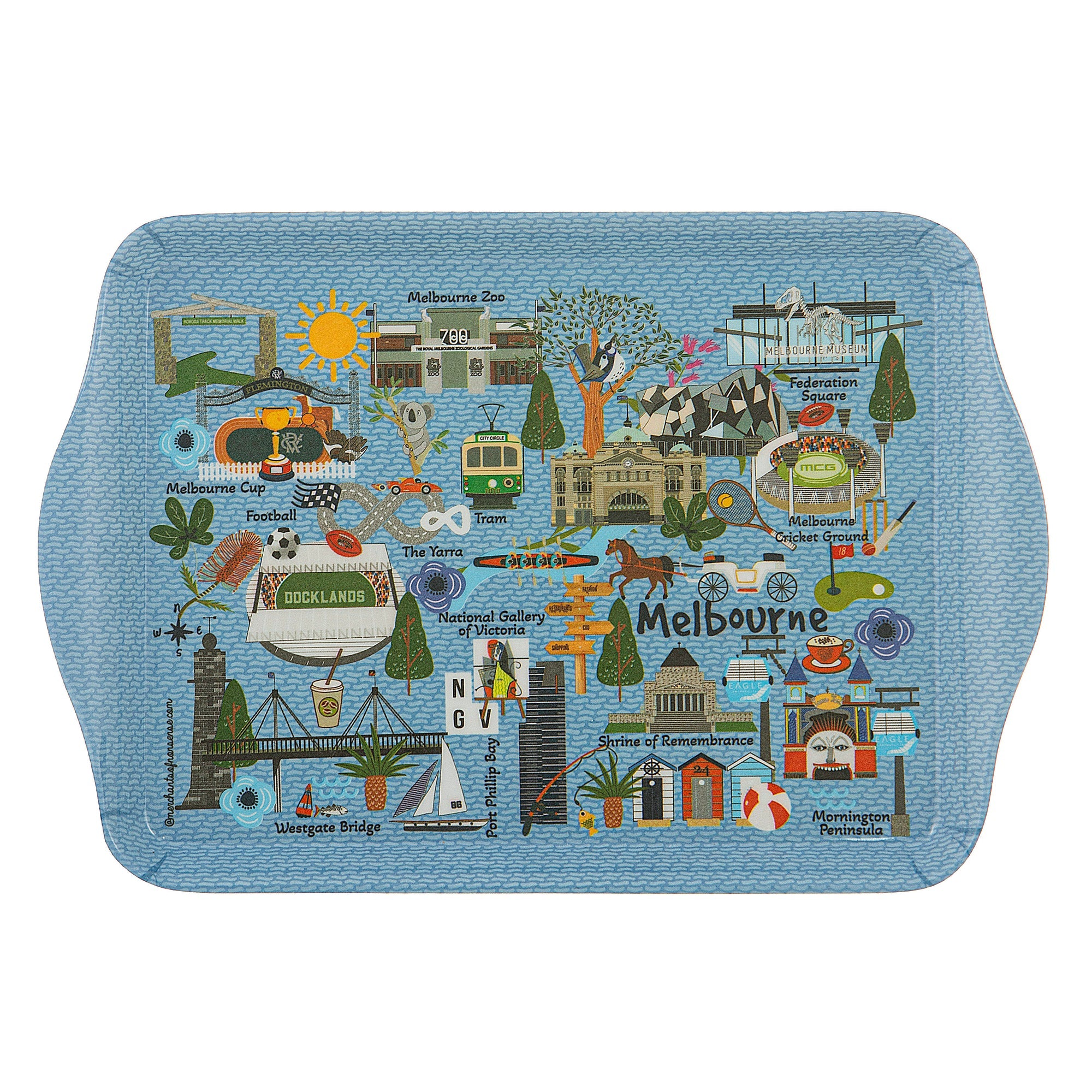 Ashdene Land Down Under Melbourne 2pk Scatter Tray