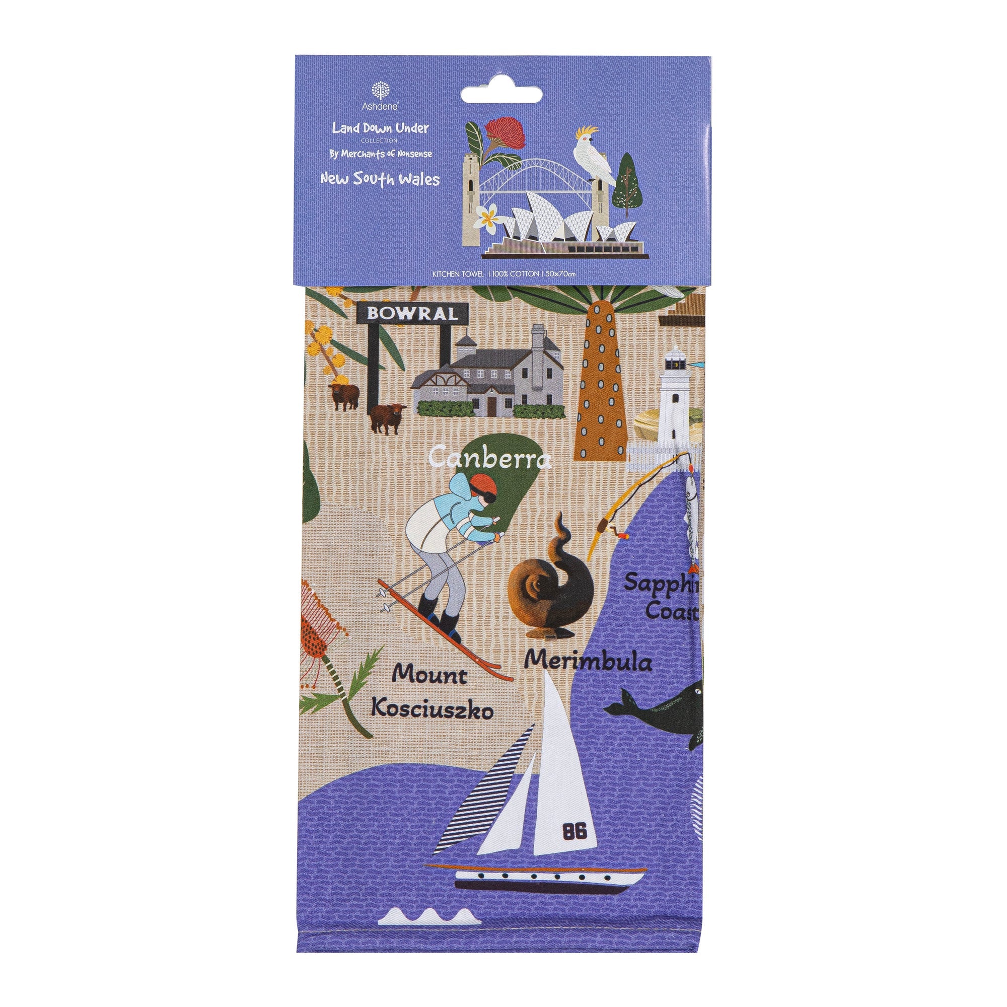 Ashdene Land Down Under NSW Kitchen Towel