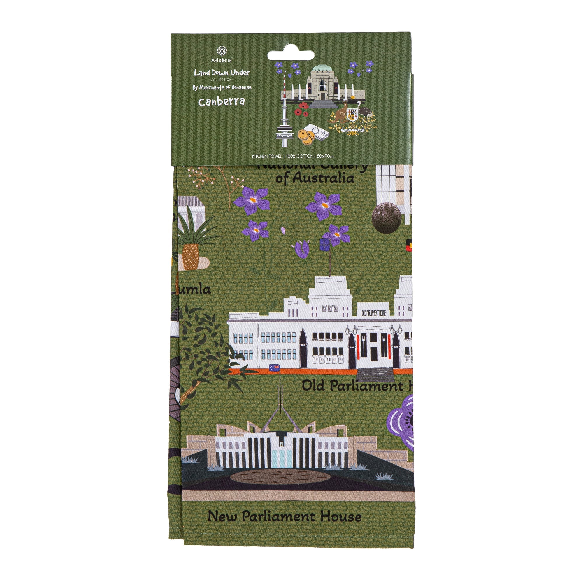 Ashdene Land Down Under Canberra Kitchen Towel
