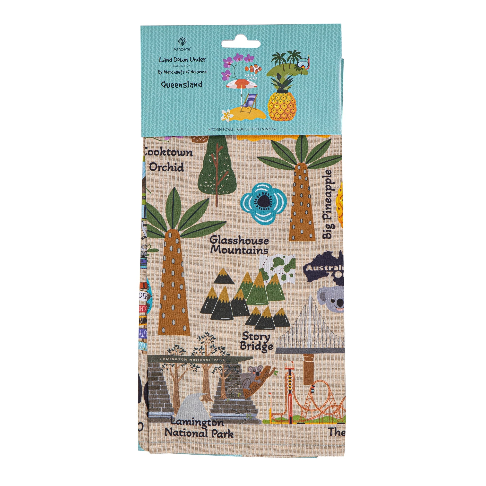 Ashdene Land Down Under Qld Kitchen Towel