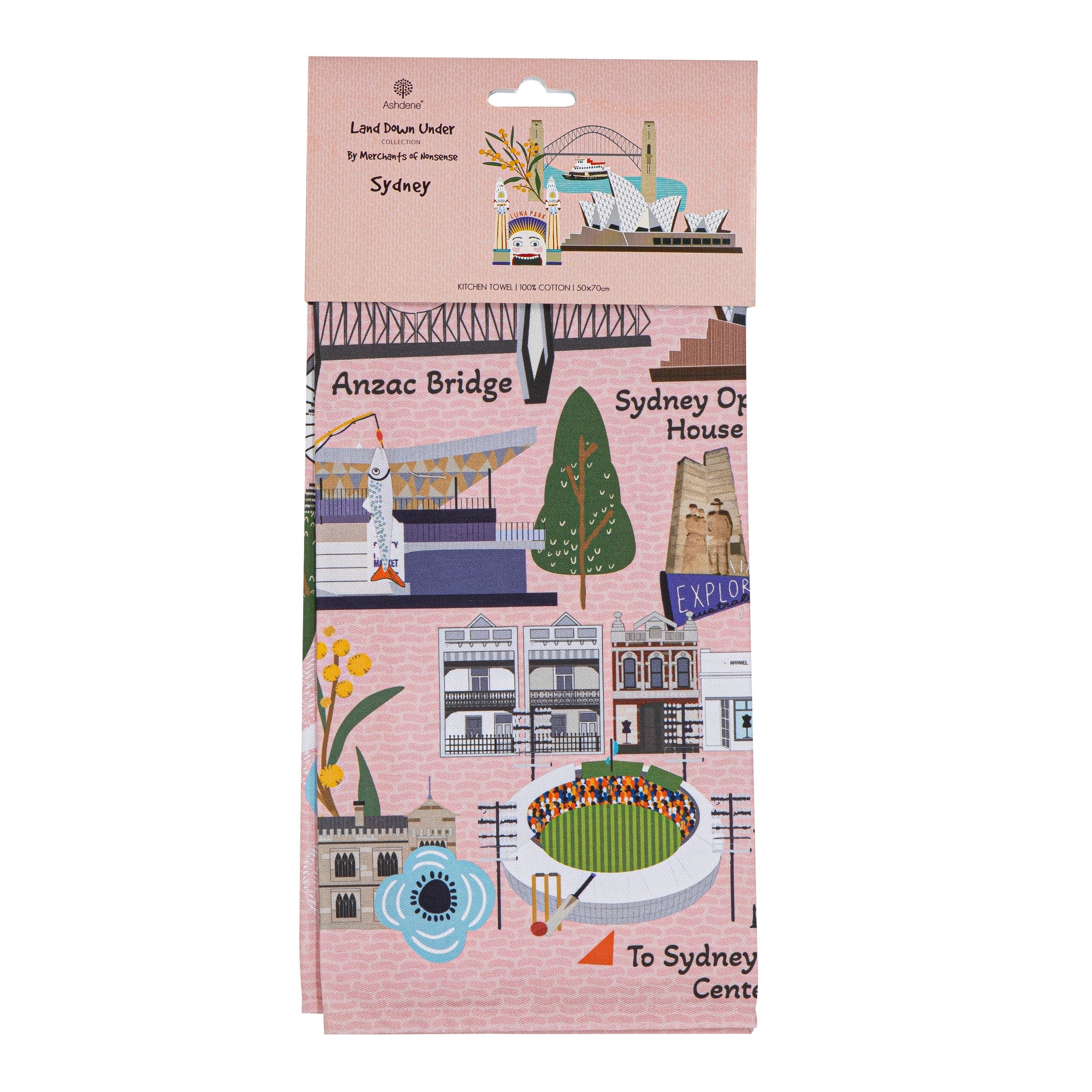 Ashdene Land Down Under Sydney Kitchen Towel