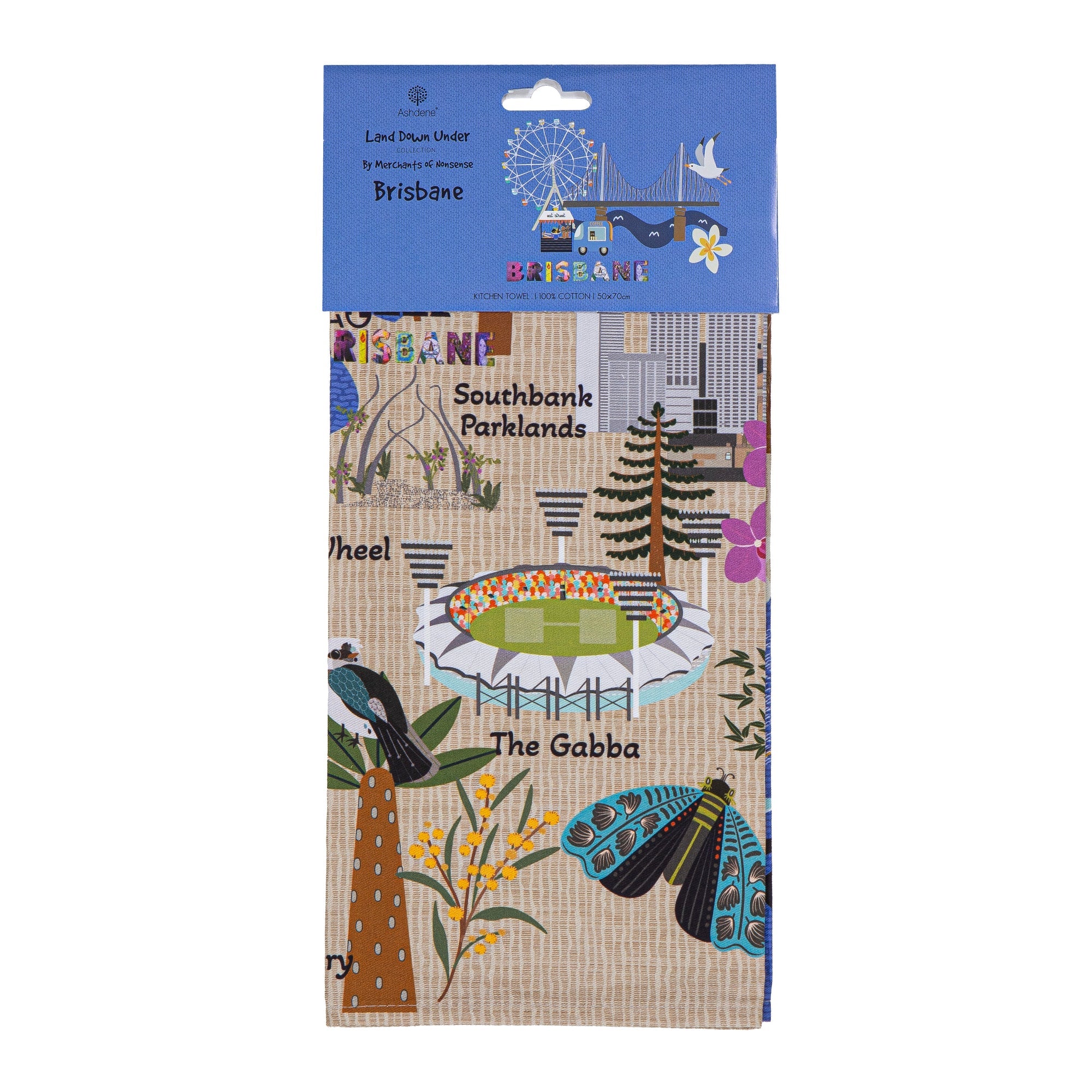 Ashdene Land Down Under Brisbane Kitchen Towel