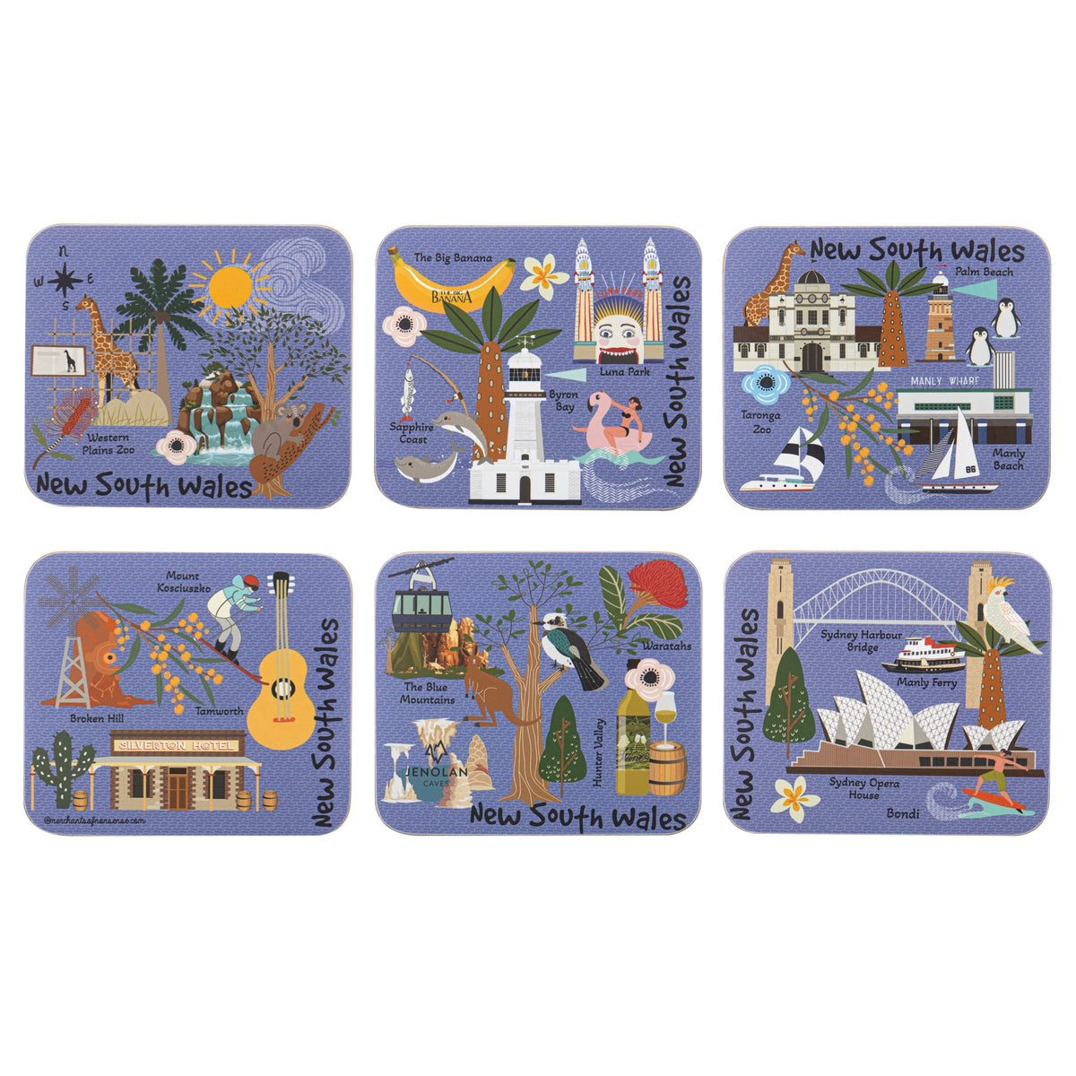 Ashdene Land Down Under NSW 6pk Coaster