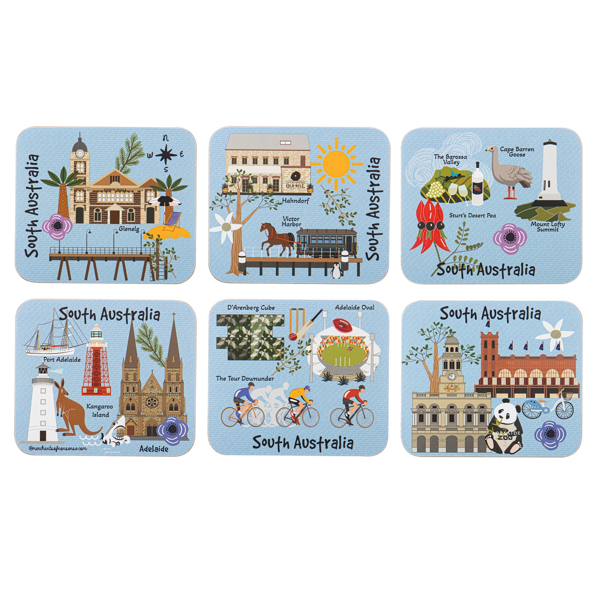 Ashdene Land Down Under SA 6pk Coaster
