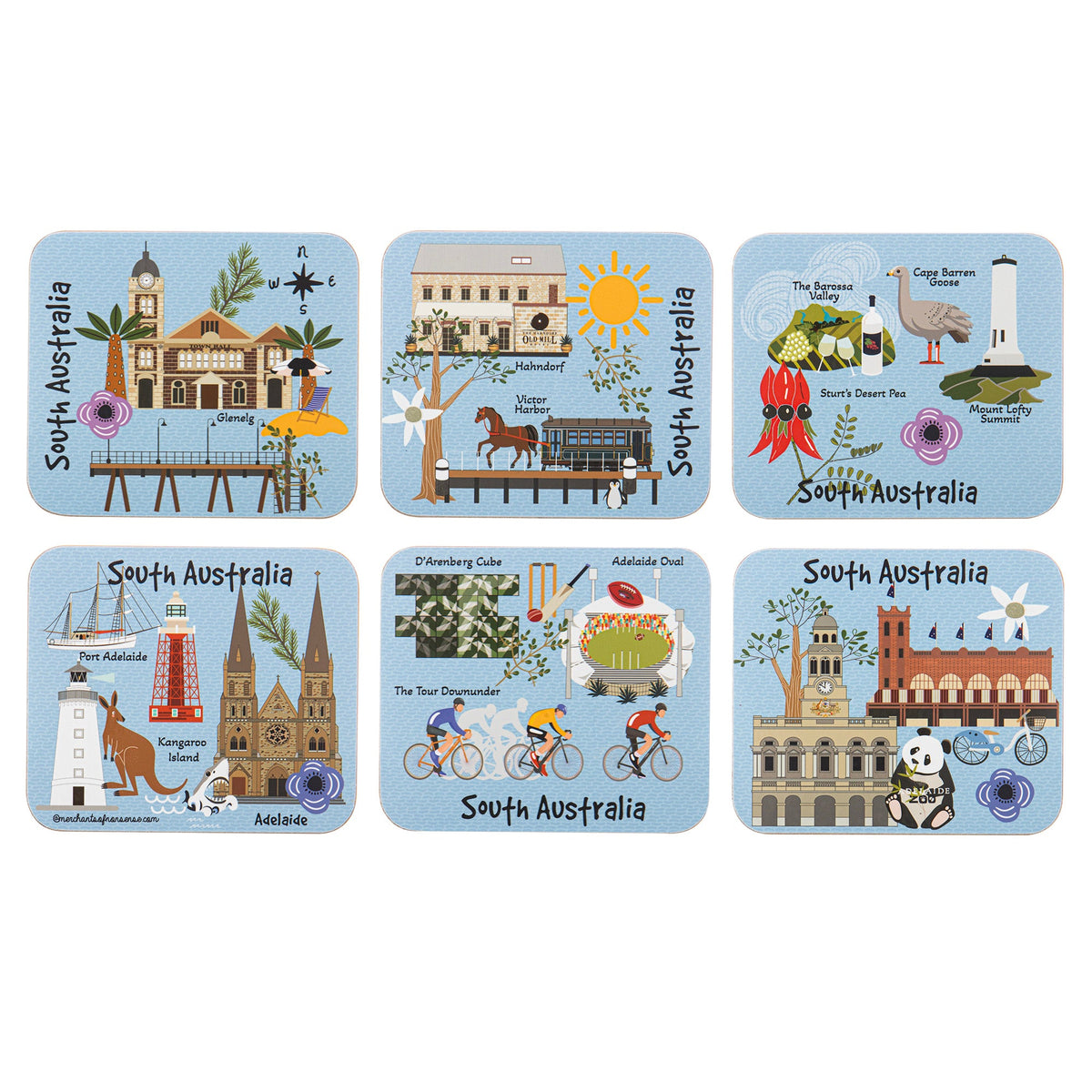 Ashdene Land Down Under SA 6pk Coaster