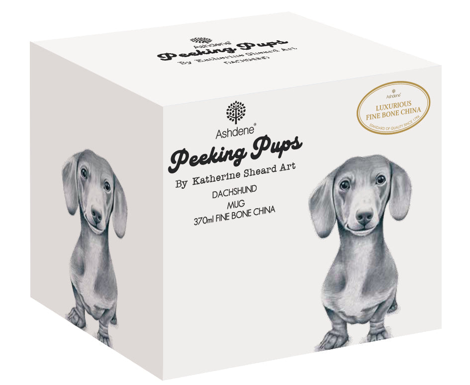 Ashdene Peeking Pups Dachshund Mug