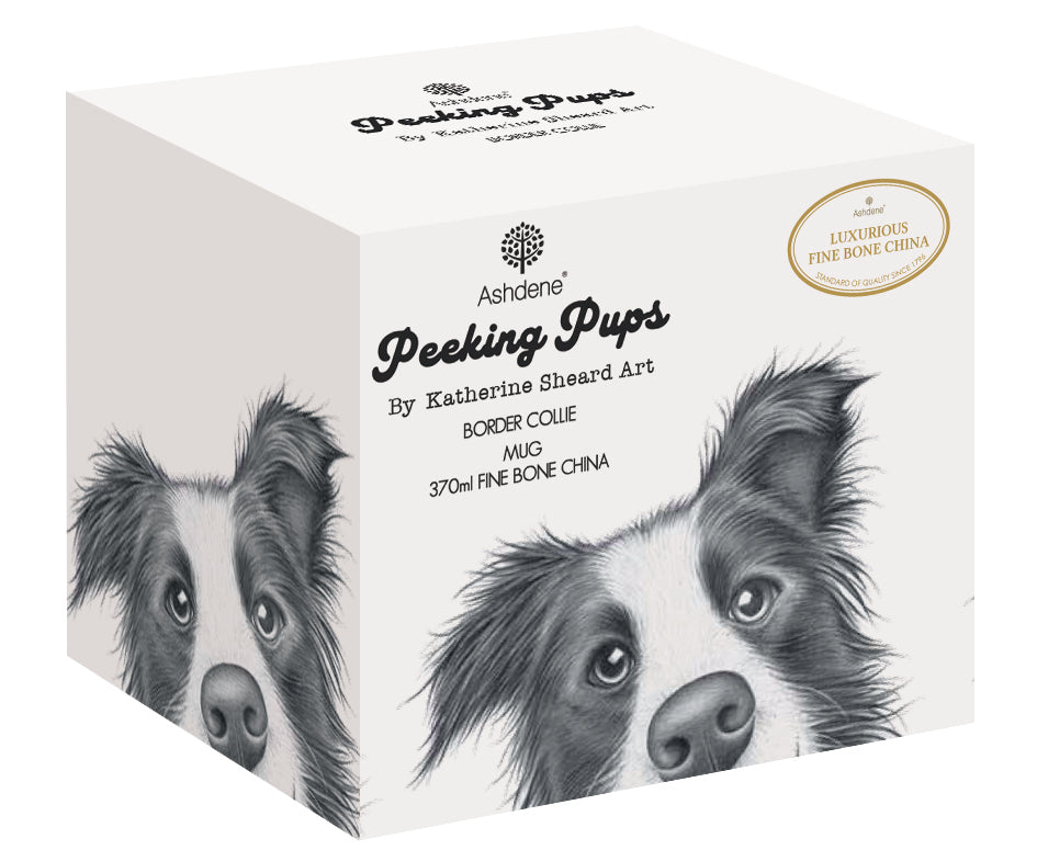 Ashdene Peeking Pups Border Collie Mug