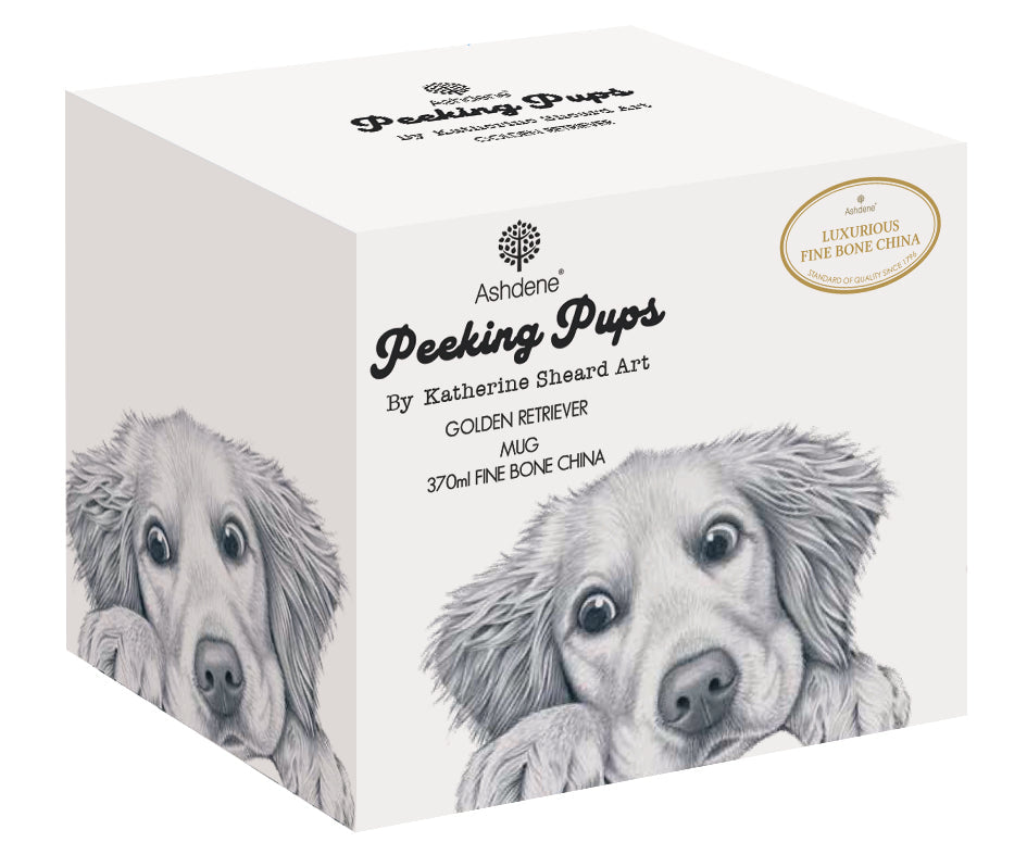 Ashdene Peeking Pups Golden Retriever Mug