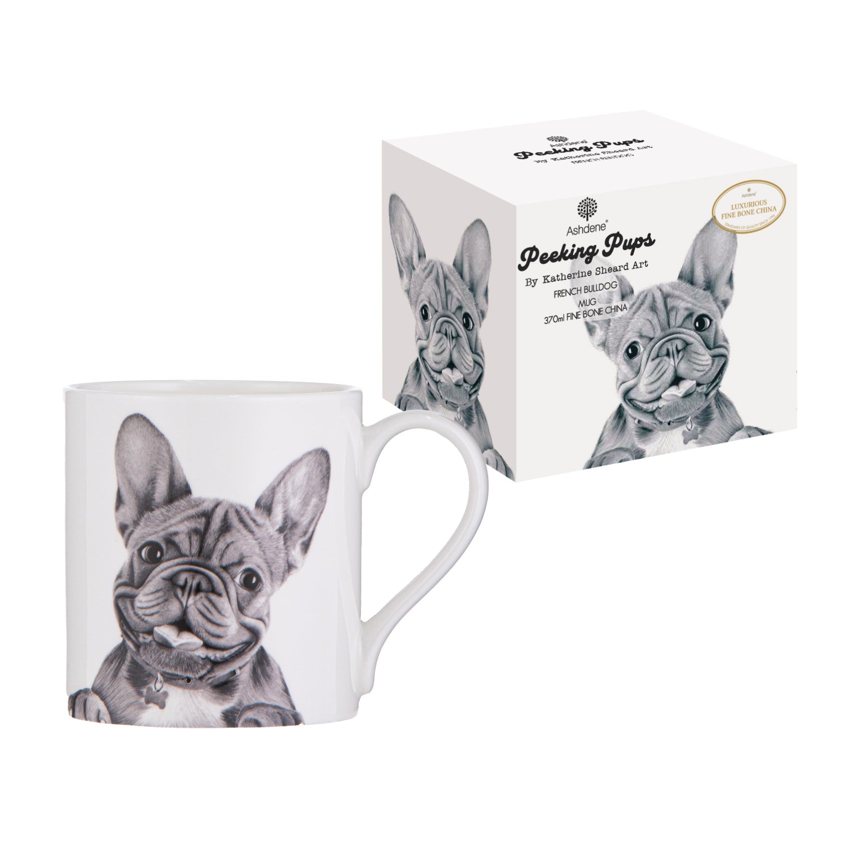 Ashdene Peeking Pups French Bulldog Mug