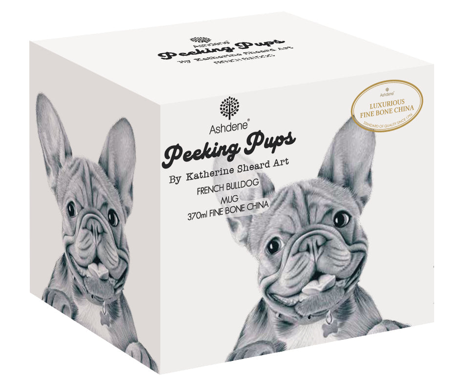 Ashdene Peeking Pups French Bulldog Mug