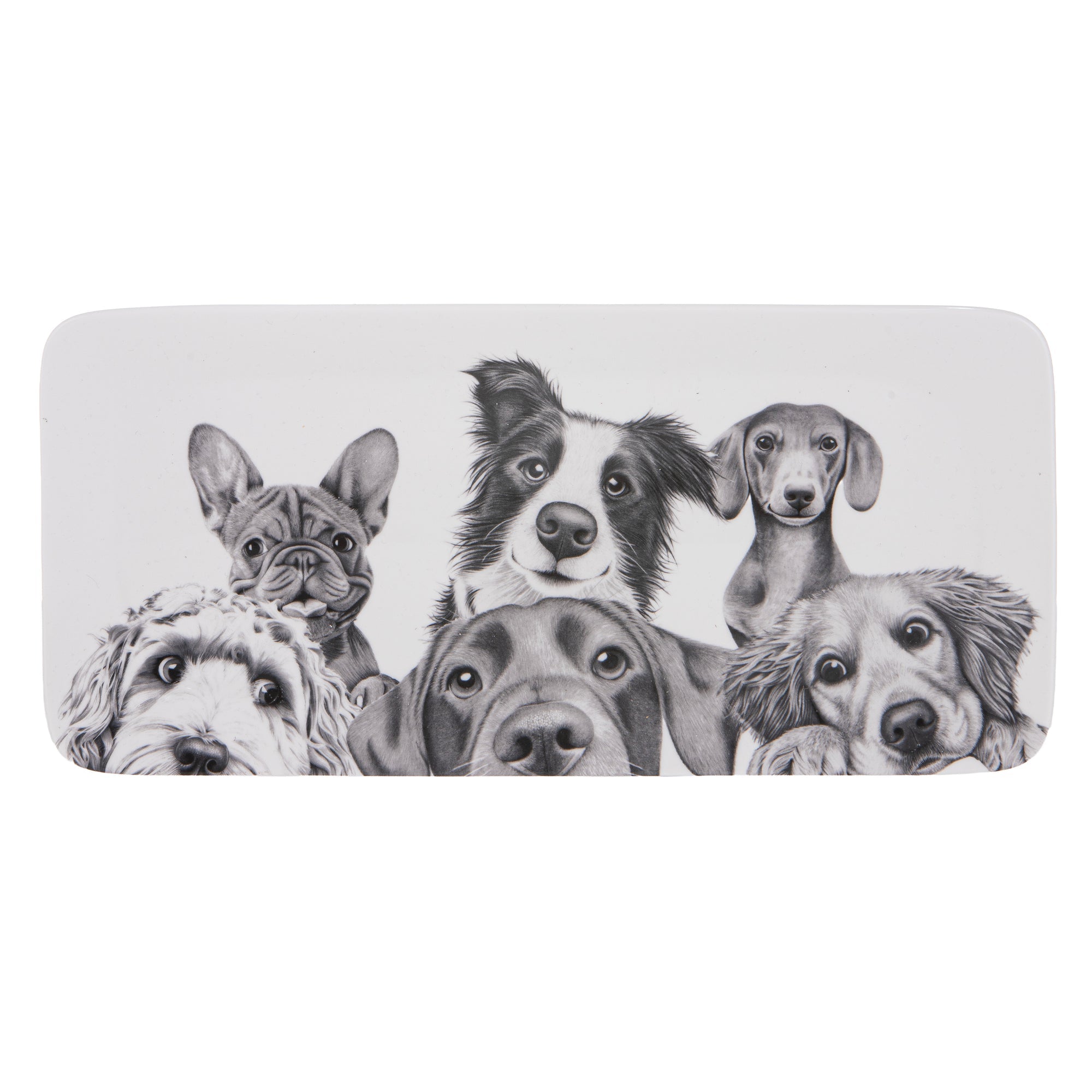 Ashdene Peeking Pups Rectangle Platter