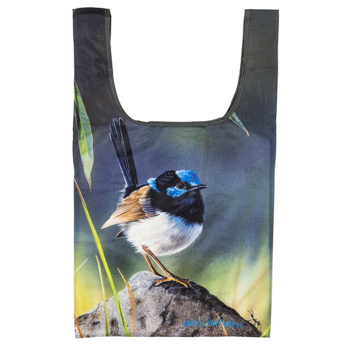 Ashdene Aus Small Birds Blue Wren Shopping Bag