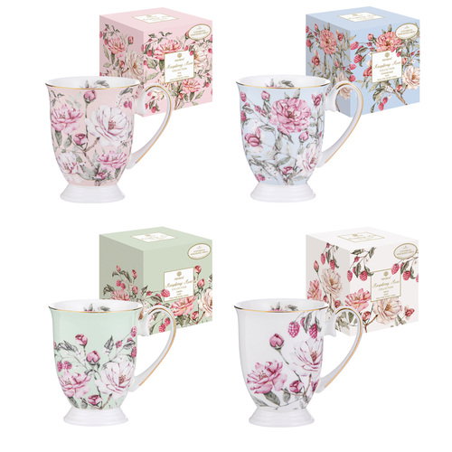 Ashdene Raspberry Rose Footed Mug