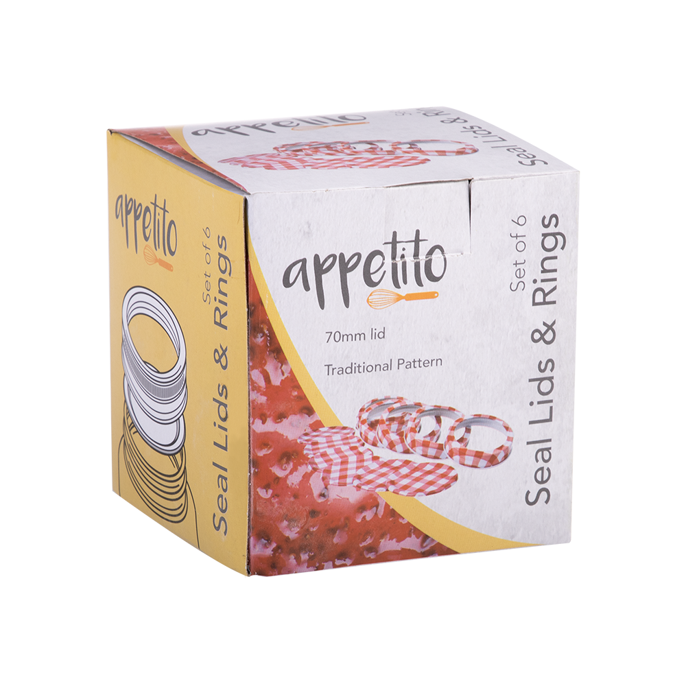 Appetito Preserving Lids & Rings Pack 6