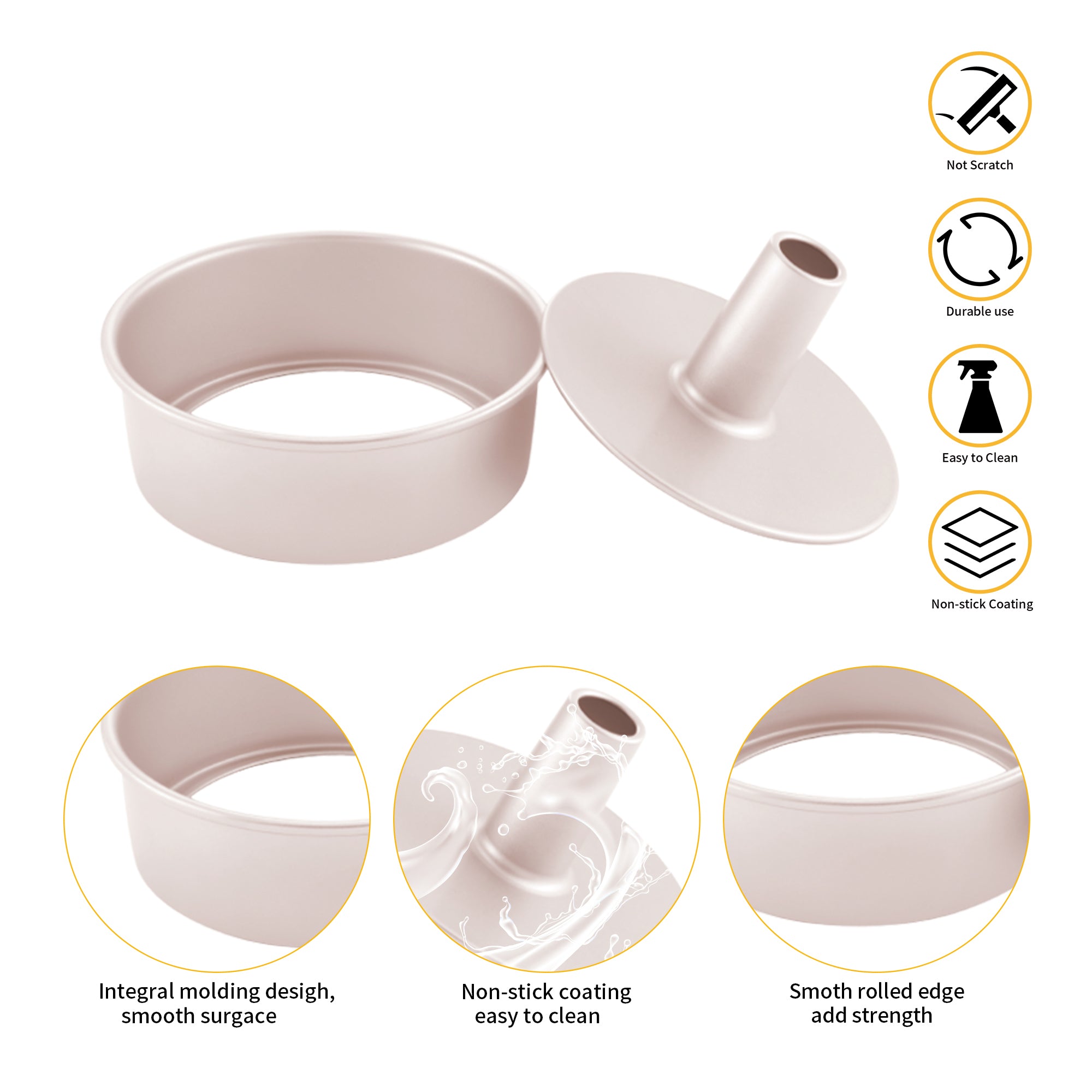 CHEFMADE Angel Cake Pan with Loose Base 22cm (WK9074)