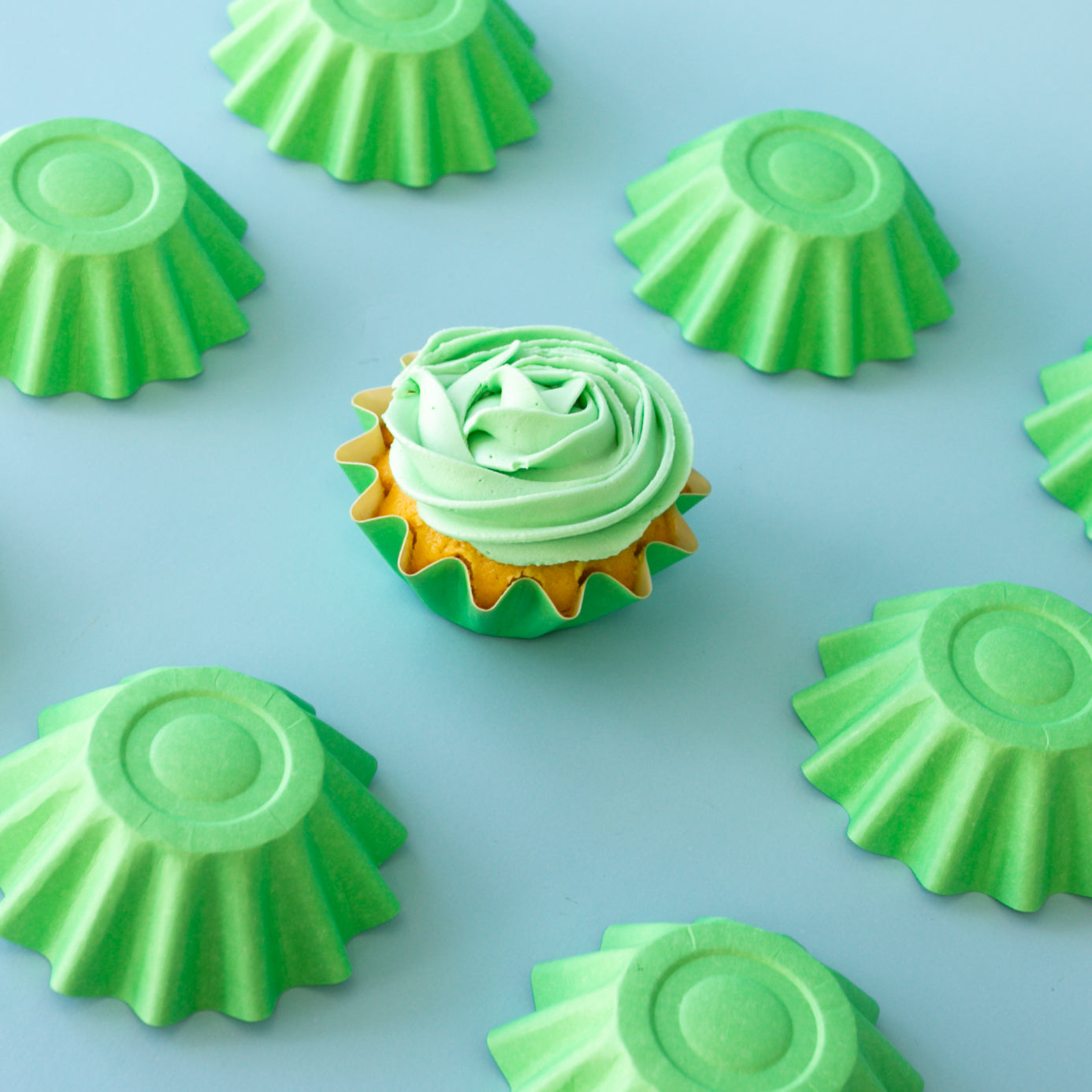 Papyrus Bloom Baking Cups Pastel Green 24 Pack