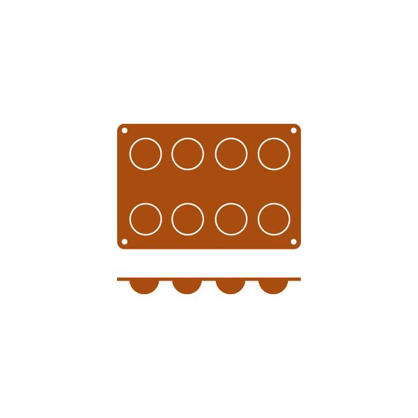Frenti Silicone Mould - Bola 8 Cup