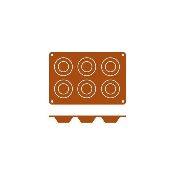 Frenti Silicone Mould - Tartaleta 6 Cup