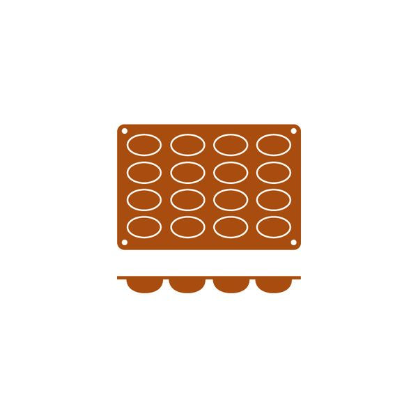 Frenti Silicone Mould - Oval 16 Cup