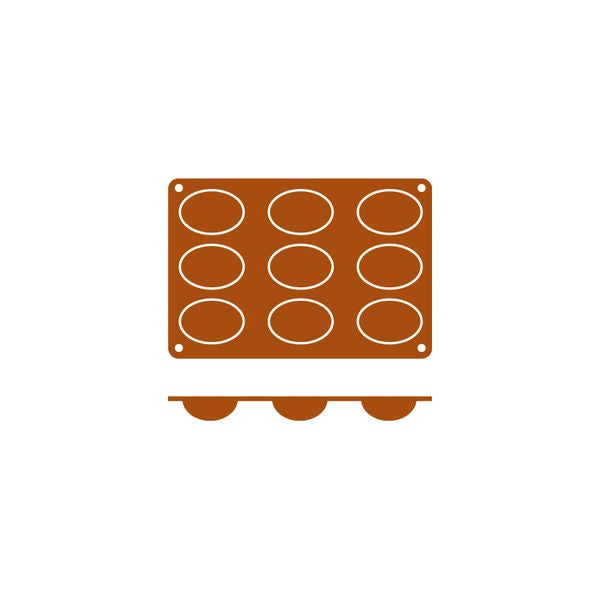 Frenti Silicone Mould - Oval 9 Cup