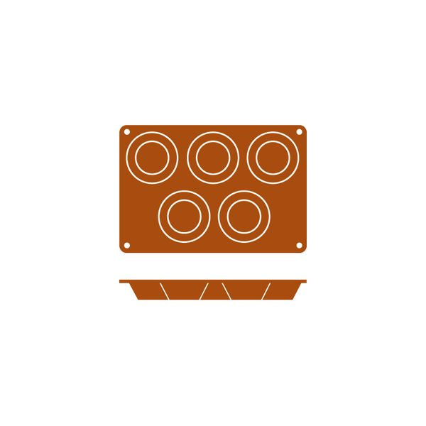 Frenti Silicone Mould - Muffin 5 Cup