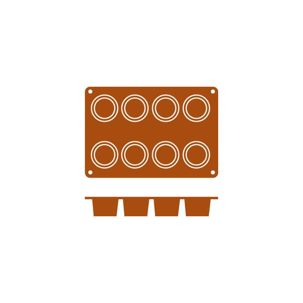 Frenti Silicone Mould - Cilindro 8 Cup