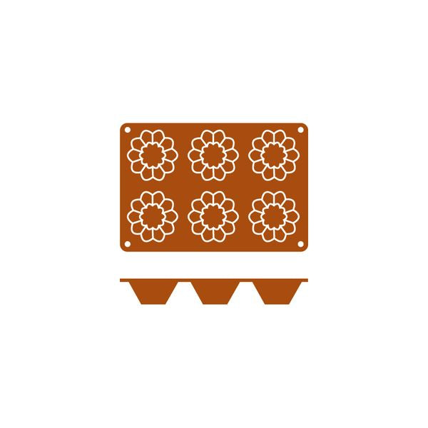 Frenti Silicone Mould - Brioche 6 Cup (37mm H)