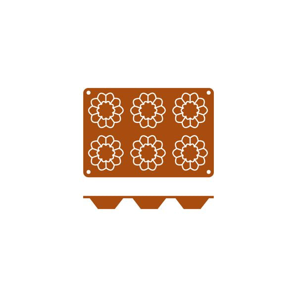 Frenti Silicone Mould - Brioche 6 Cup (30mm H)
