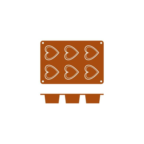 Frenti Silicone Mould - Corazon 6 Cup