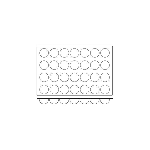 Frenti Silicone Mould - Half Sphere 28 Cup (70x35mm 90ml)