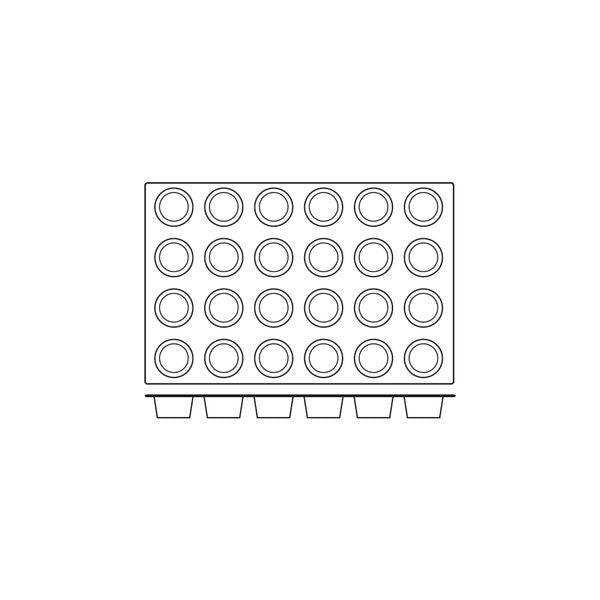 Frenti Silicone Mould - Muffin 24 Cup (69x39mm 122ml)