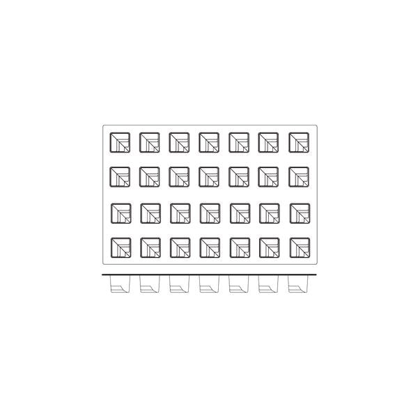 Frenti Silicone Mould - Sweet Corner 28 Cup (52x52x51mm 102ml)