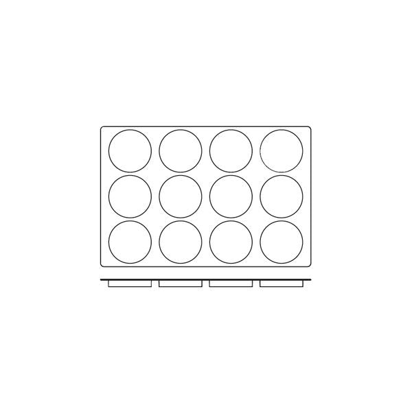Frenti Silicone Mould - Disco 12 Cup (120x22mm 120ml)
