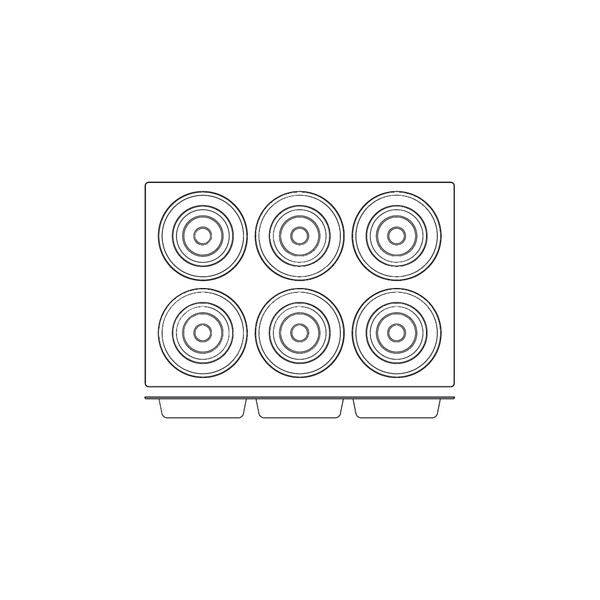 Frenti Silicone Mould - Tart 6 Cup (166x39mm 614ml)