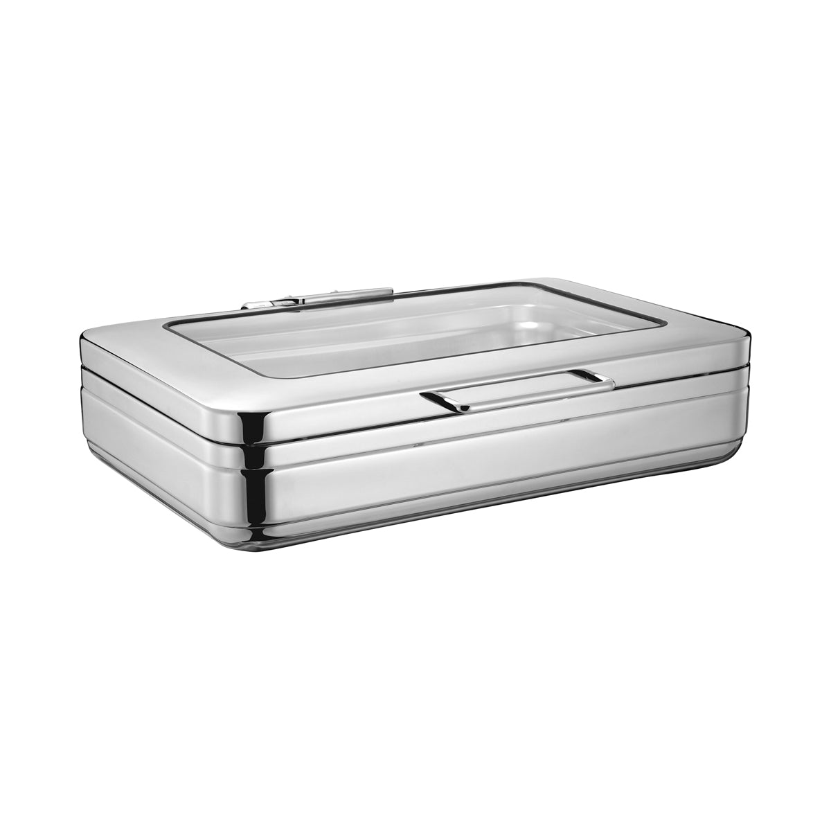 Chef Inox Induction Chafer Rectangular Stainless Steel 1/1 GN with Glass Lid