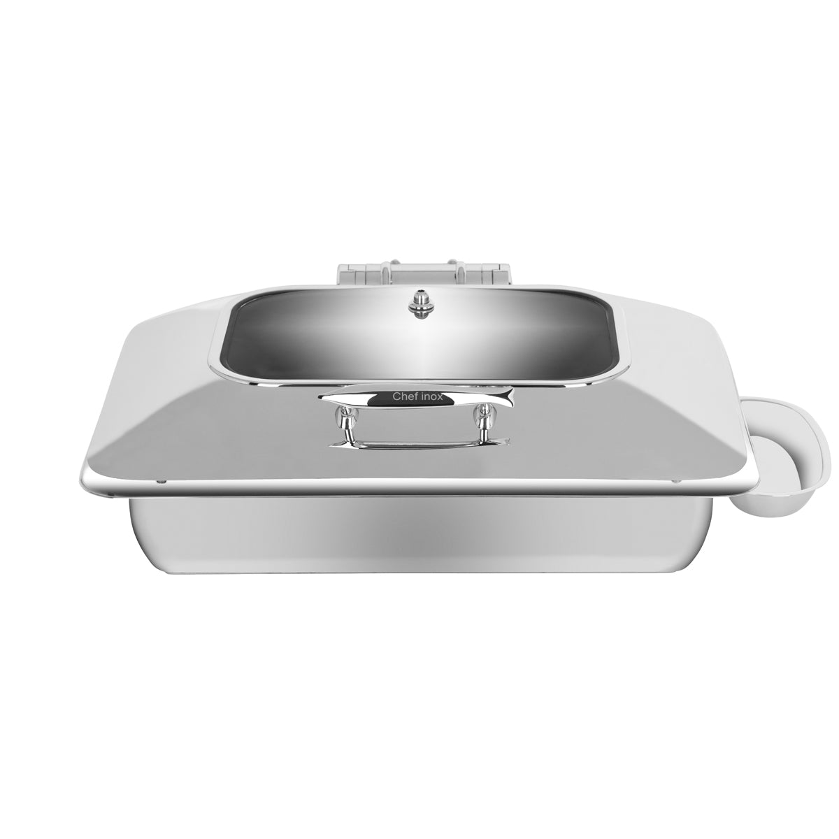 Chef Inox Deluxe Chafer Rectangular 1/1 GN with Glass Lid & Side Dish