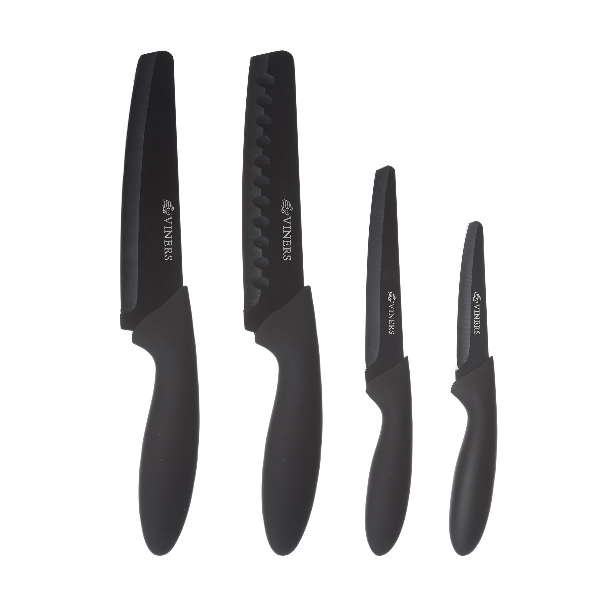 Viners Assure 4 Piece Knife Set - Black