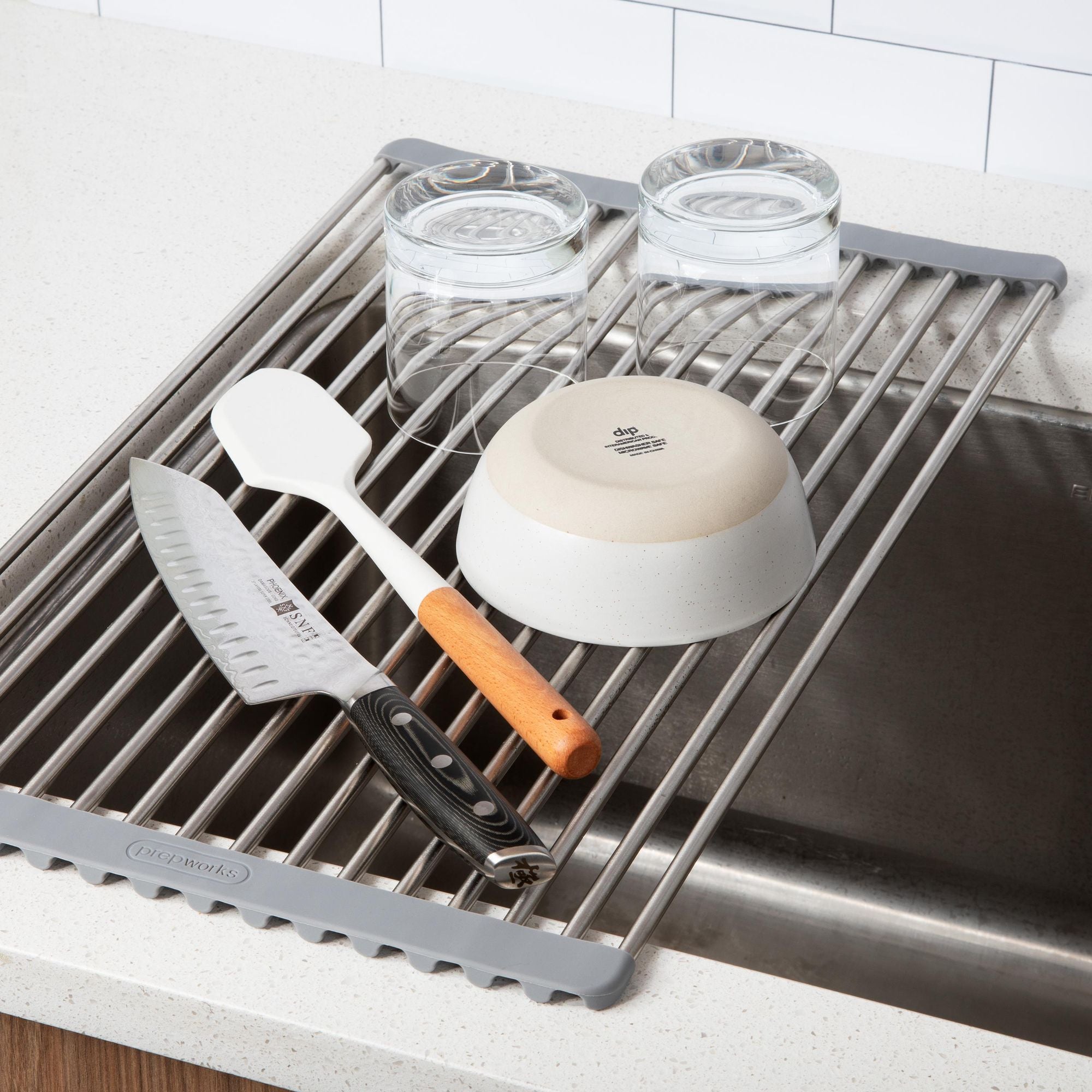 Progressive Roll-up Over the Sink Dish Rack -55cm