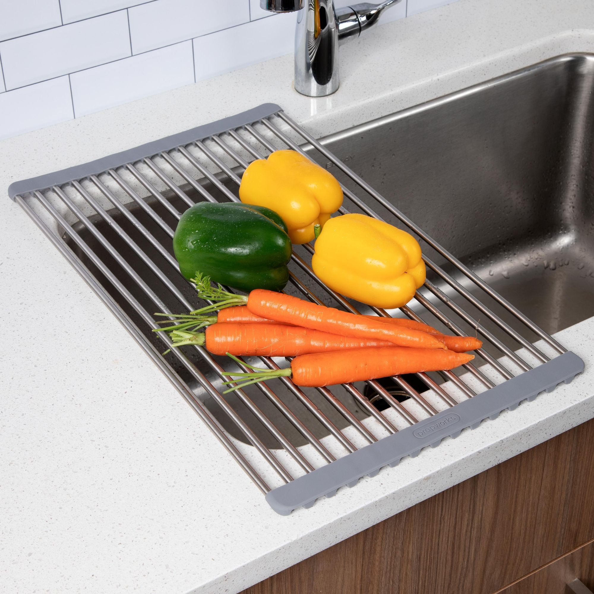 Progressive Roll-up Over the Sink Dish Rack -55cm