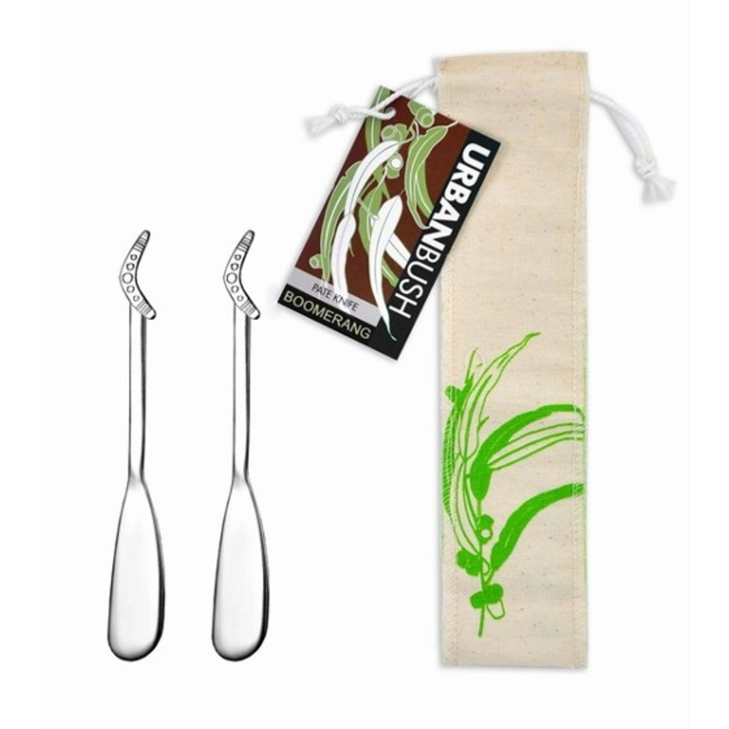 Urban Style Boomerang 2 Piece Pate Knife Set