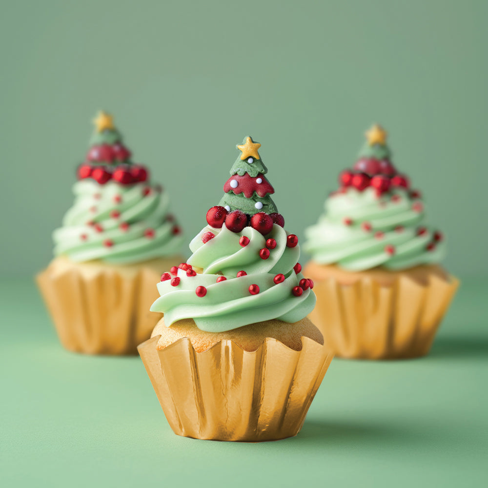 Sprinks Icing Decorations Christmas Trees 8 Piece