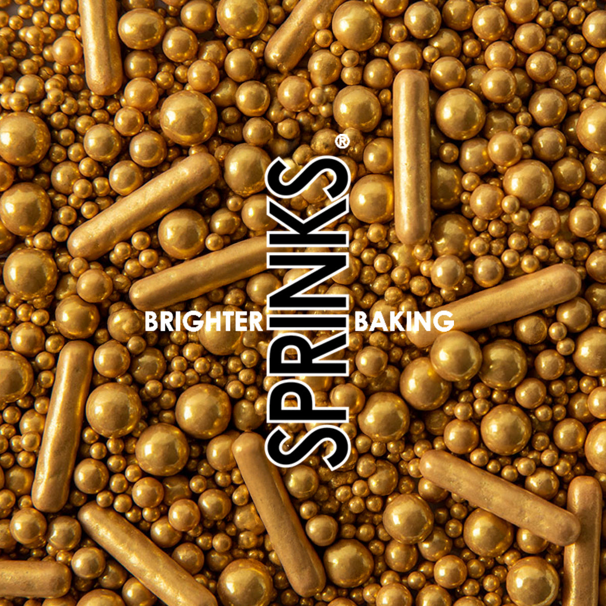 Sprinks Bubble & Bounce Matte Gold Sprinkles 500g