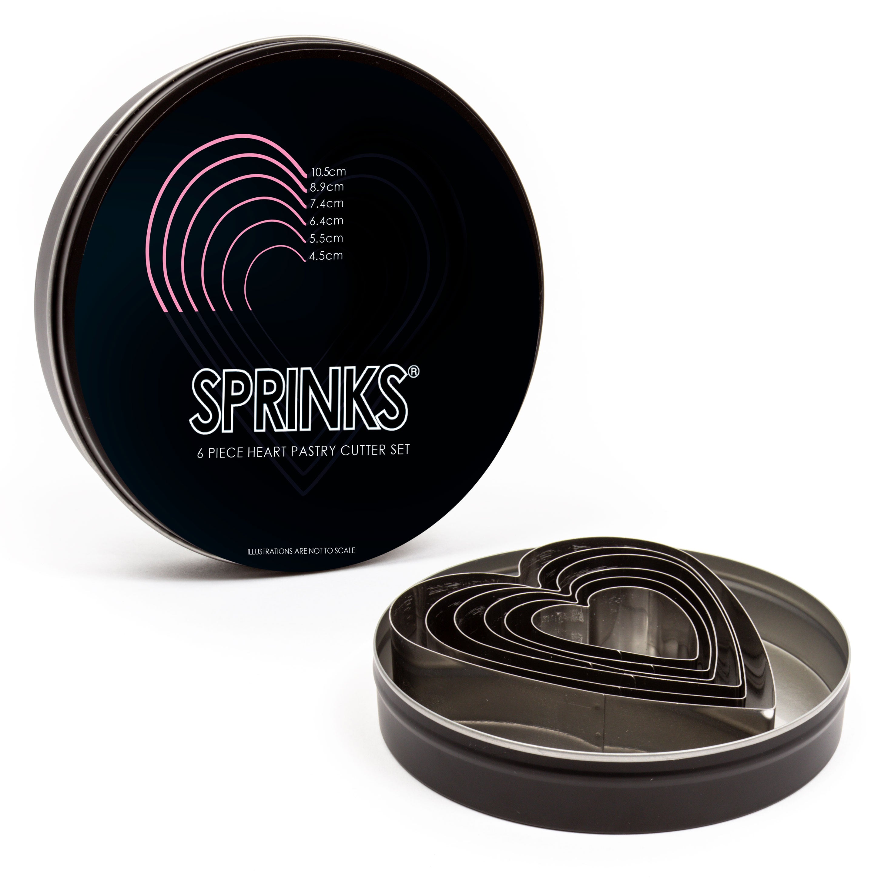 Sprinks Heart Stainless Pastry Cutter Set 6 Piece