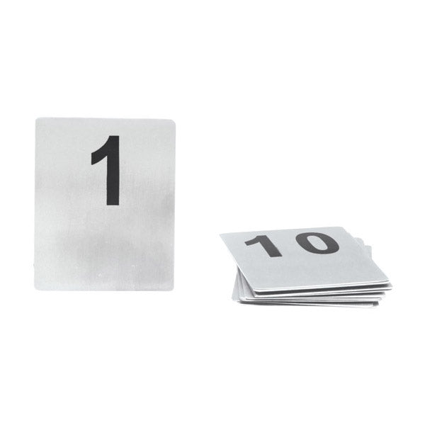 Trenton Flat Table Numbers - Set of 11-20 (100x80mm - Silver)